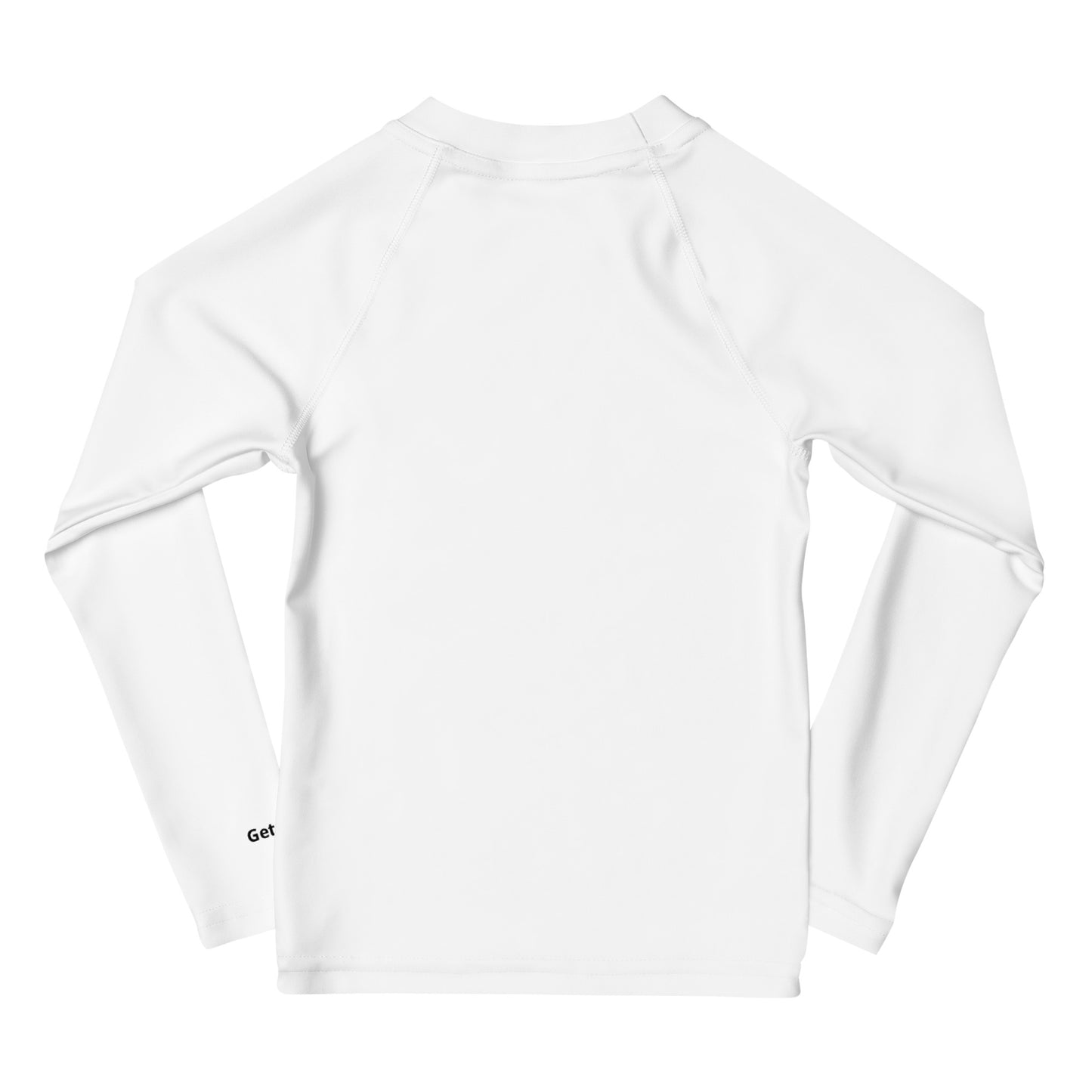 Kids Grey White Logo Rash Guard