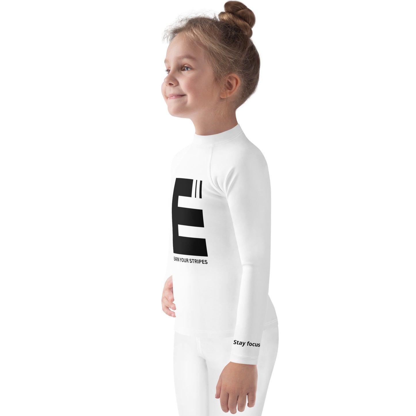 Kids Black Logo Rash Guard