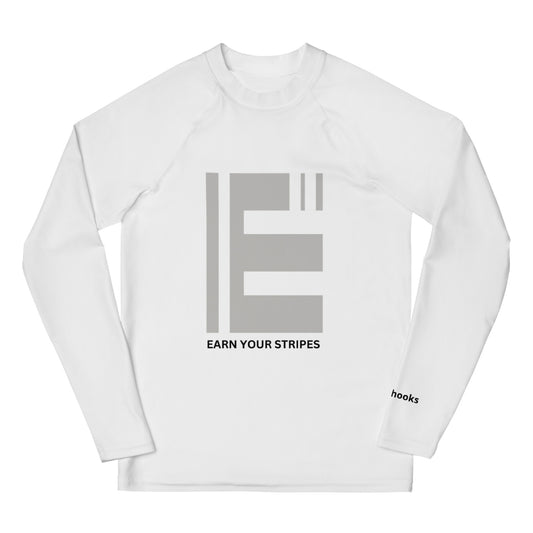 Youth Grey White Logo Rash Guard