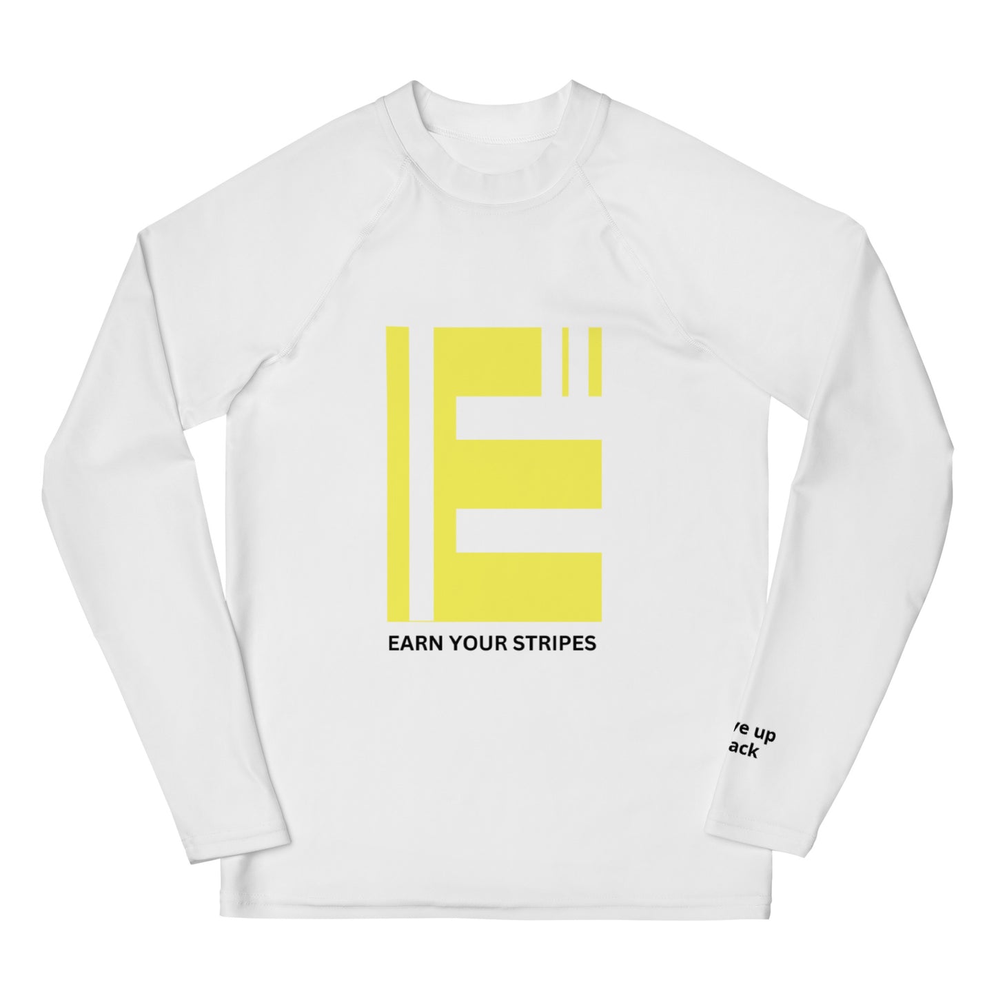 Youth Yellow White Logo Rash Guard