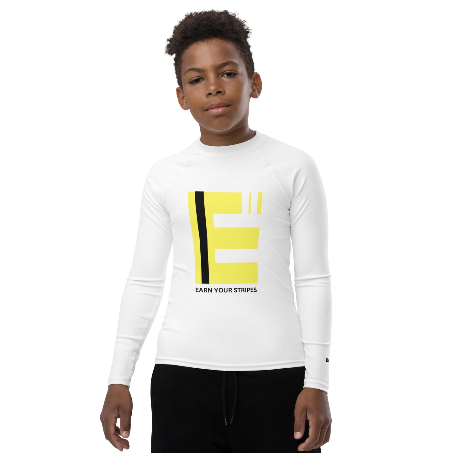 Youth Yellow Black Rash Guard