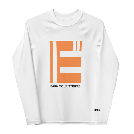 Youth Orange White Rash Guard