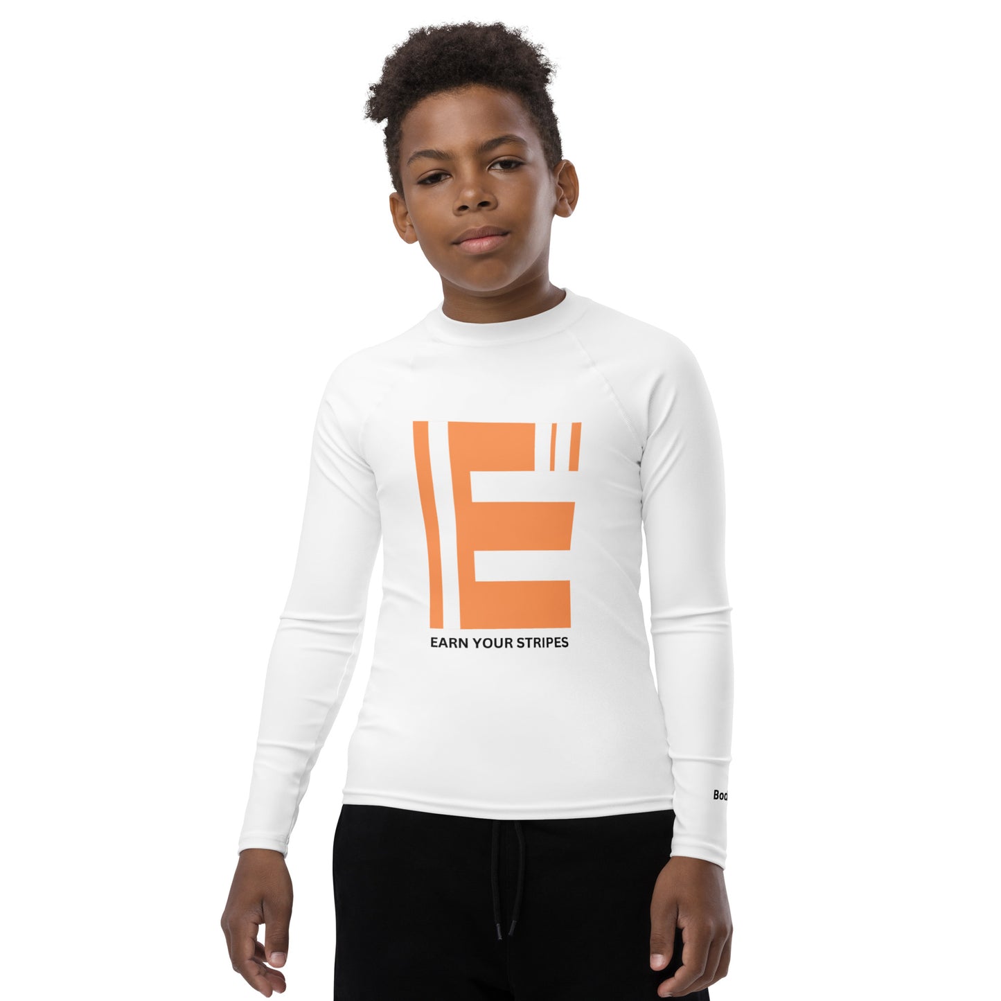 Youth Orange White Rash Guard