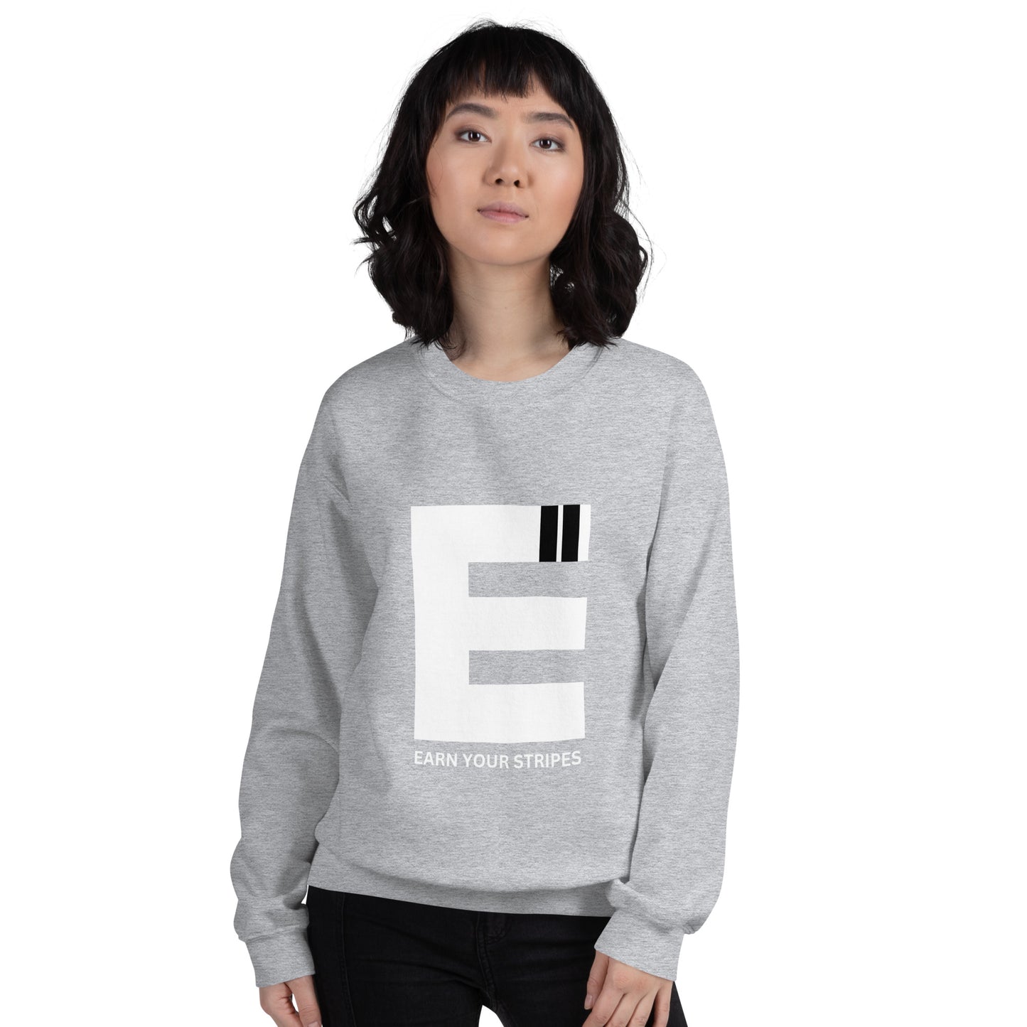 Unisex White Logo Sweatshirt